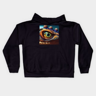 Lizard Eye Art Kids Hoodie